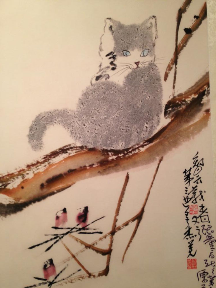 第三世多杰羌佛的限量复制画“莲塘鲤鱼”与“灵猫”创下复制品限量版拍卖之最-图片2