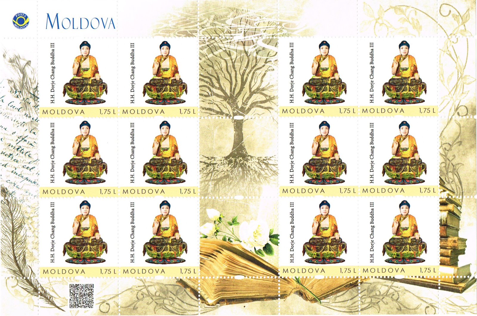 世界各国国家邮政总局发行H.H.第三世多杰羌佛邮票-图片30