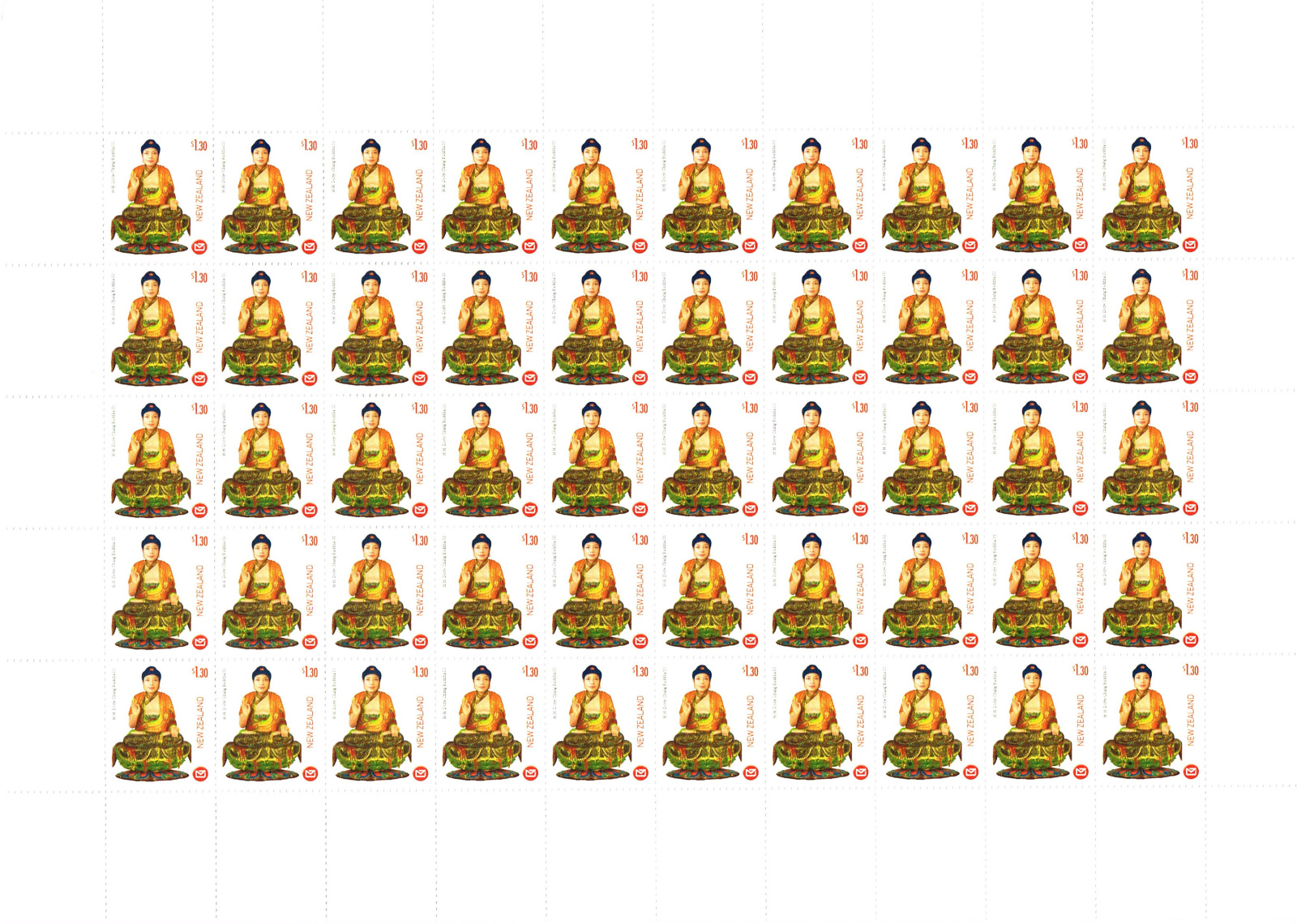 世界各国国家邮政总局发行H.H.第三世多杰羌佛邮票-图片32