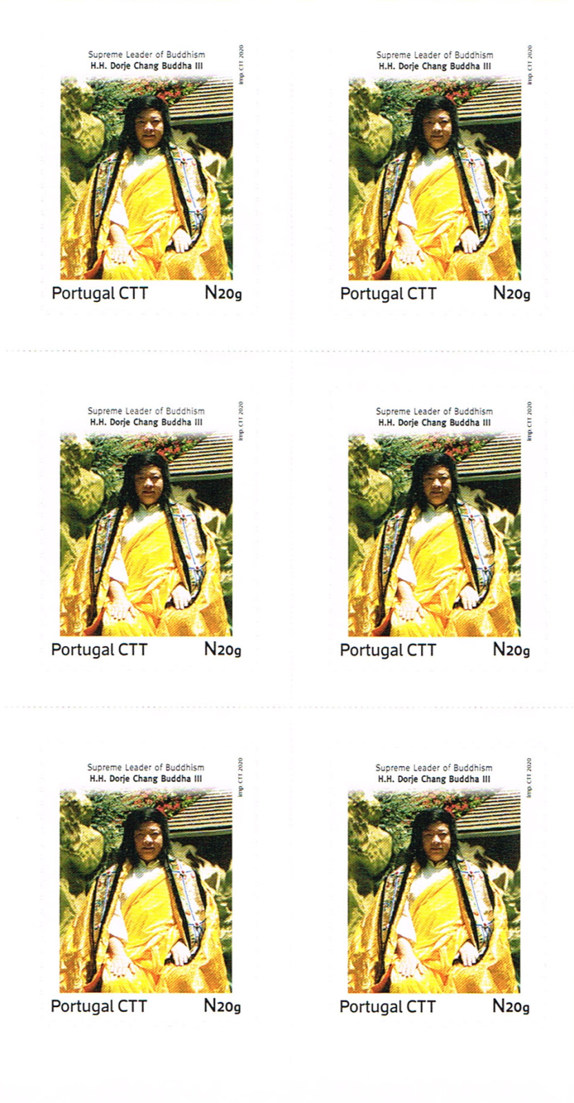 世界各国国家邮政总局发行H.H.第三世多杰羌佛邮票-图片38