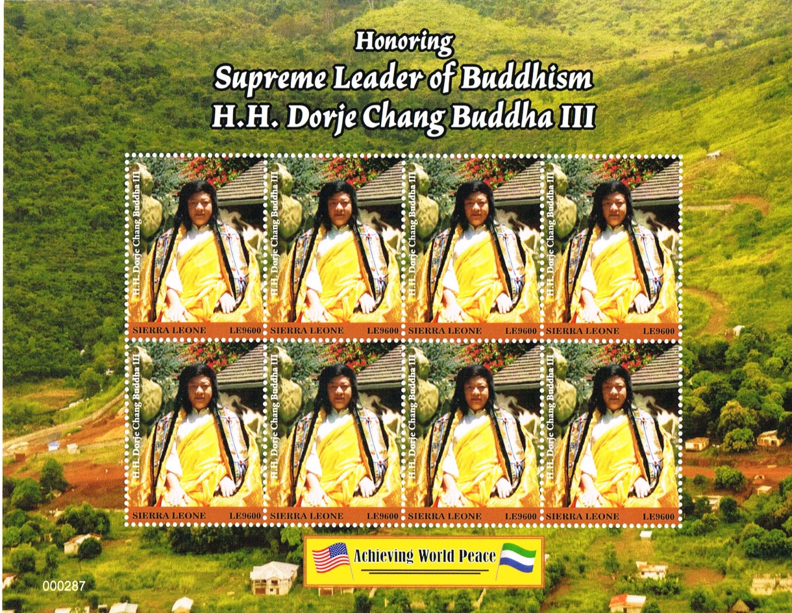 世界各国国家邮政总局发行H.H.第三世多杰羌佛邮票-图片40