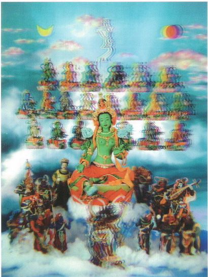 南無羌佛工巧明 佛像设计造型之 绿度母立体坛城