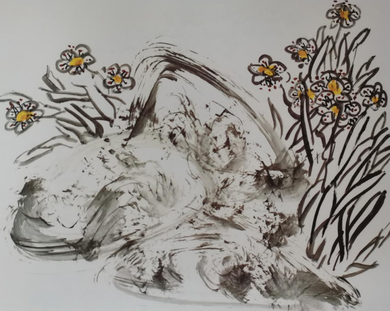 玉花寿之王教授的《石边水仙》 令我耳目一新-图片3